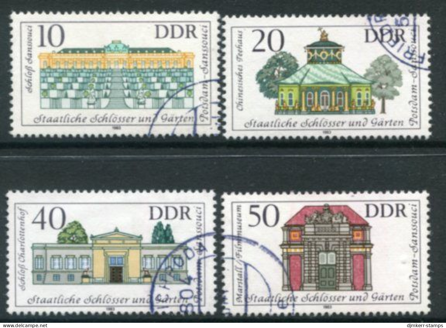 DDR 1983 Castles And Gardens   Used.  Michel 2826-29 - Gebruikt