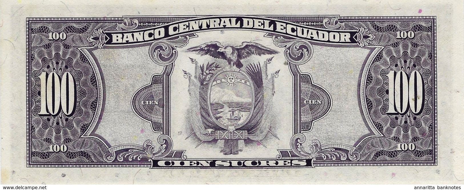 Ecuador 100 Sucres 1988, UNC (P-123Aa) - Ecuador