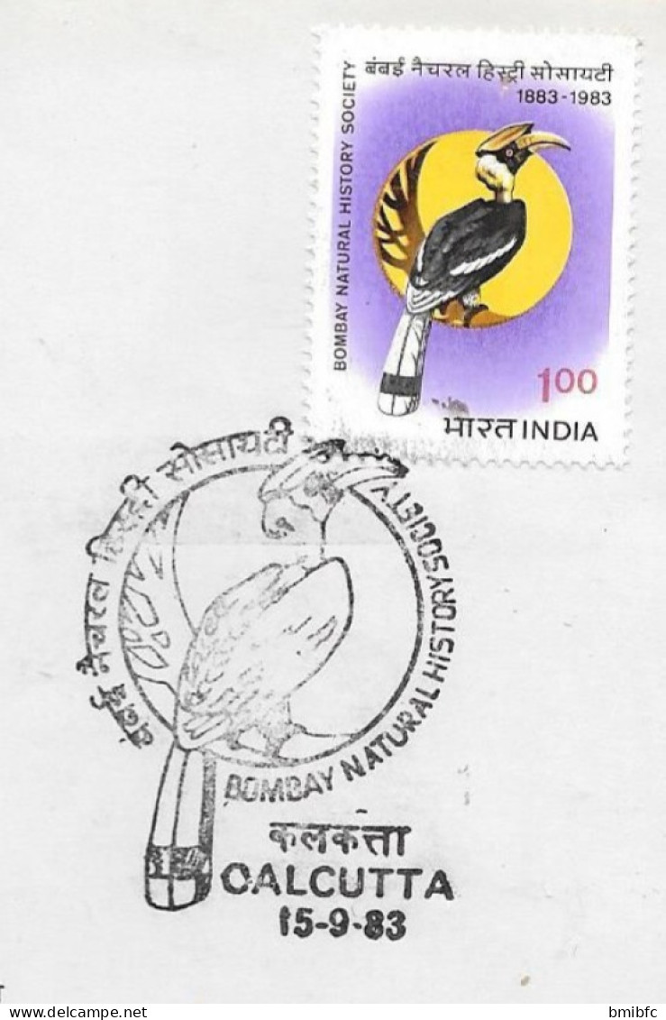 INDIA - BOMBAY NATURAL HISTORY SOCIETY 15-9-83 CALCUTTA - Brieven En Documenten