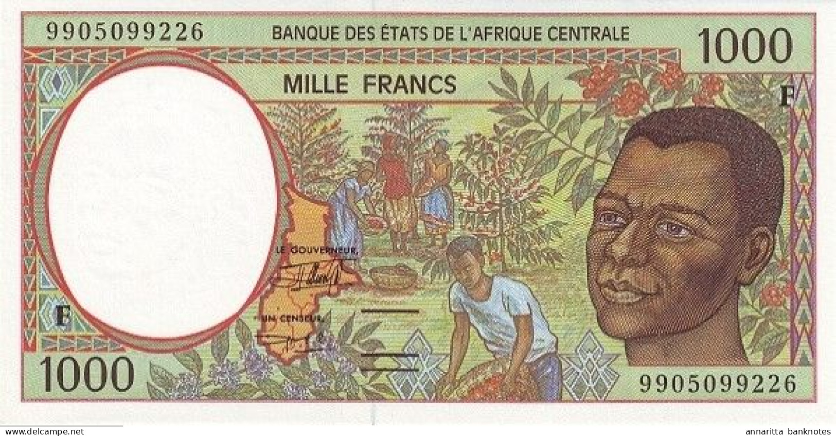 Central African States (Cameroon) 1000 Francs ND (1999), UNC (P-302Ff, B-102Ff) - Central African States