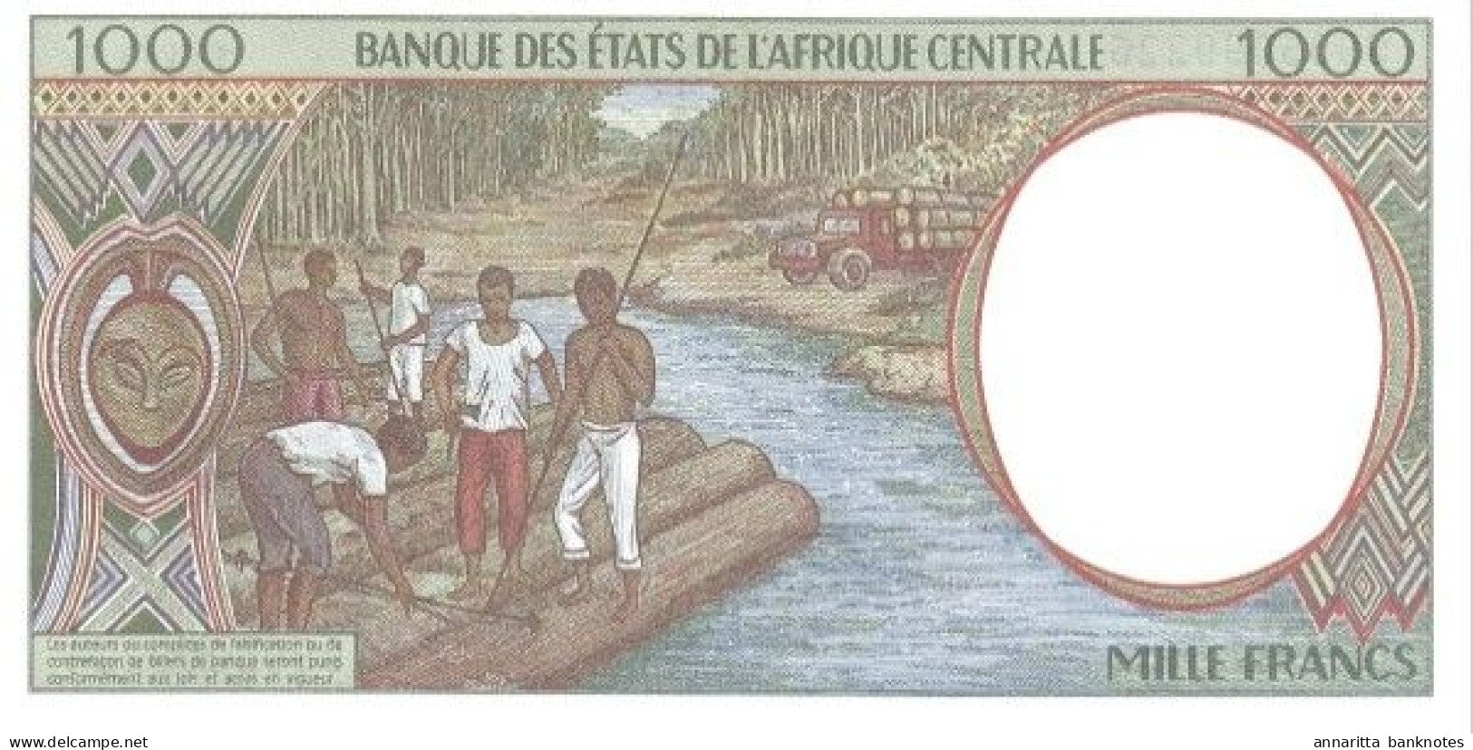 Central African States (Cameroon) 1000 Francs ND (1999), UNC (P-302Ff, B-102Ff) - Centraal-Afrikaanse Staten