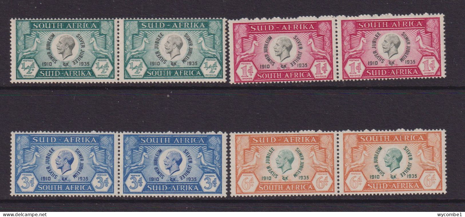 SOUTH AFRICA  - 1935 Silver Jubilee Set Never Hinged Mint - Unused Stamps