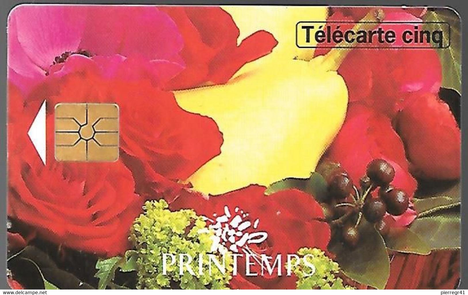 CARTE²-PRIVEE-5U-04/97-G355-MAGASINS PRINTEMPS-V° Série 3002-Utilisé-TBE -LUXE - 5 Eenheden