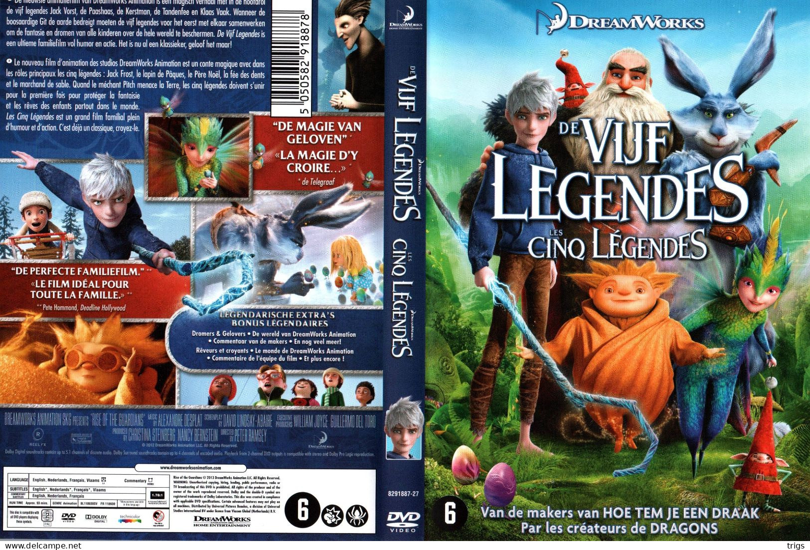 DVD - De Vijf Legendes - Cartoons