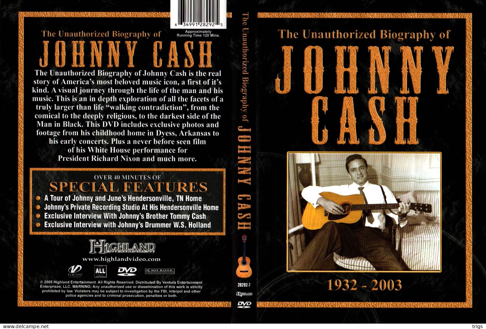 DVD - The Unauthorised Biography Of Johnny Cash - Conciertos Y Música