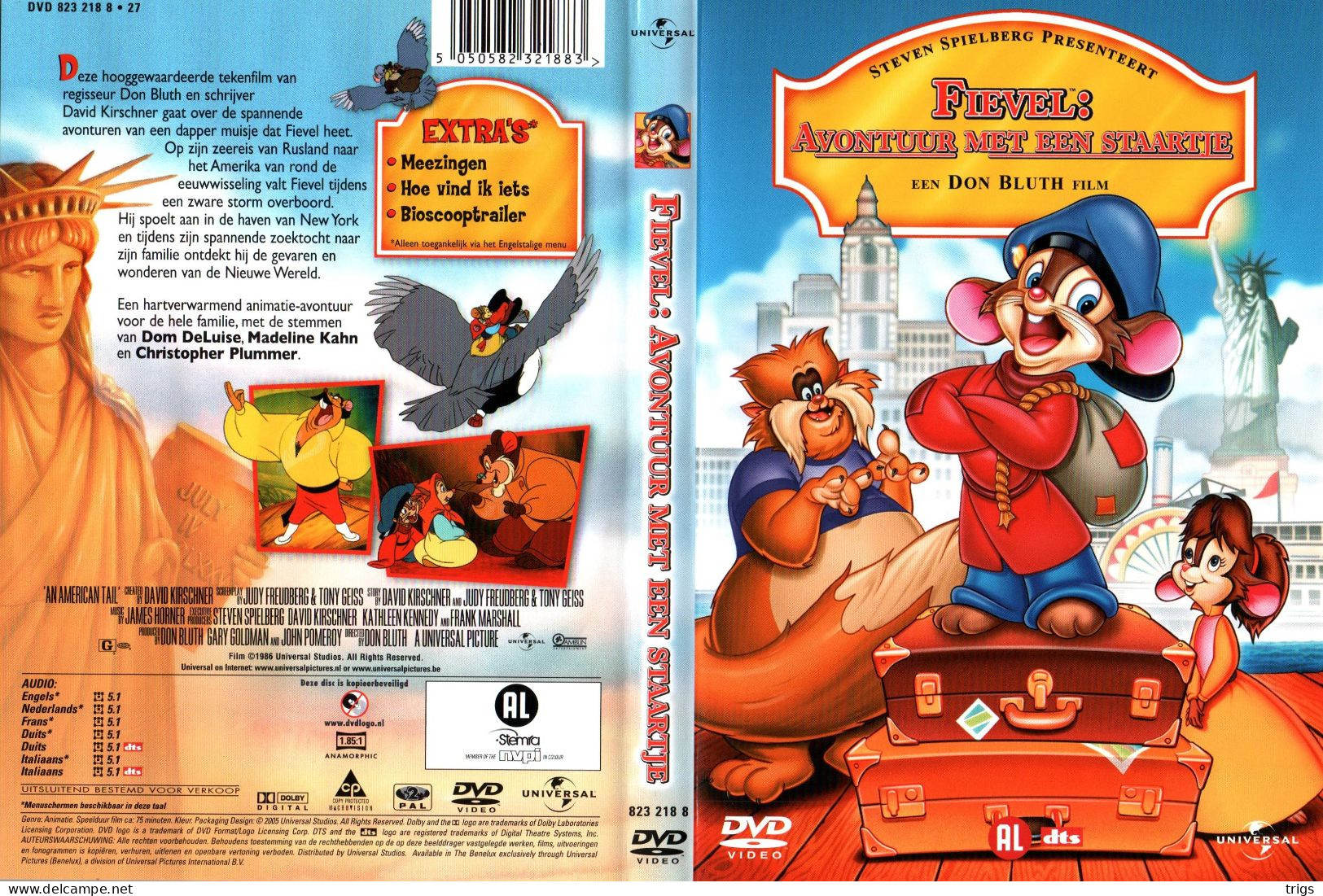 DVD - Fievel: Avontuur Met Een Staartje - Cartoons