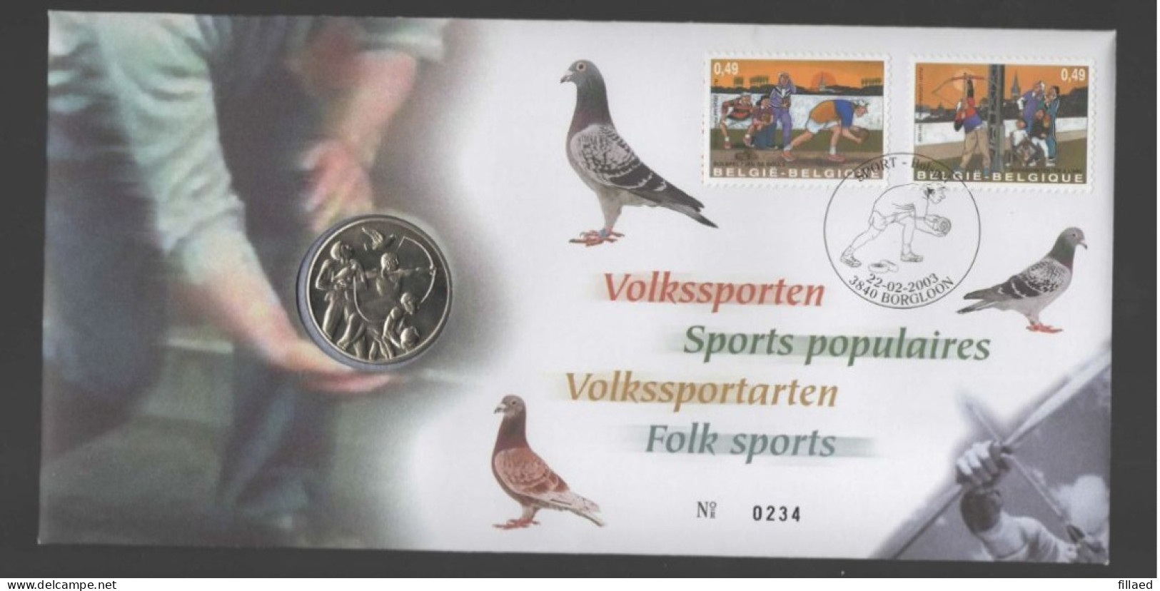 Belgie: Numisletter 3157/58 Volkssporten. - Numisletters