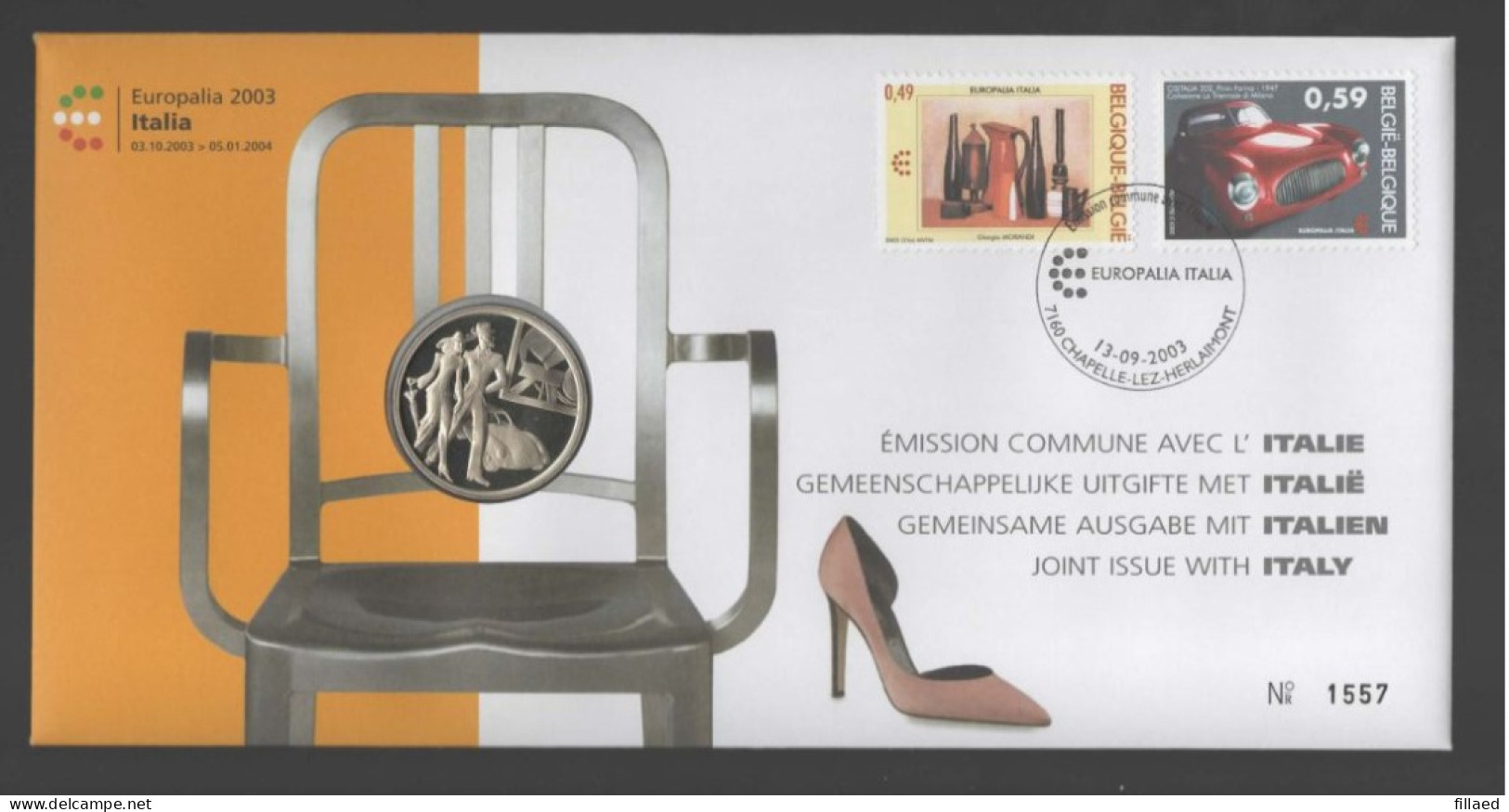 Belgie: Numisletter 3205/06 Gemeenschappelijke Uitgifte Met Italie - Numisletters