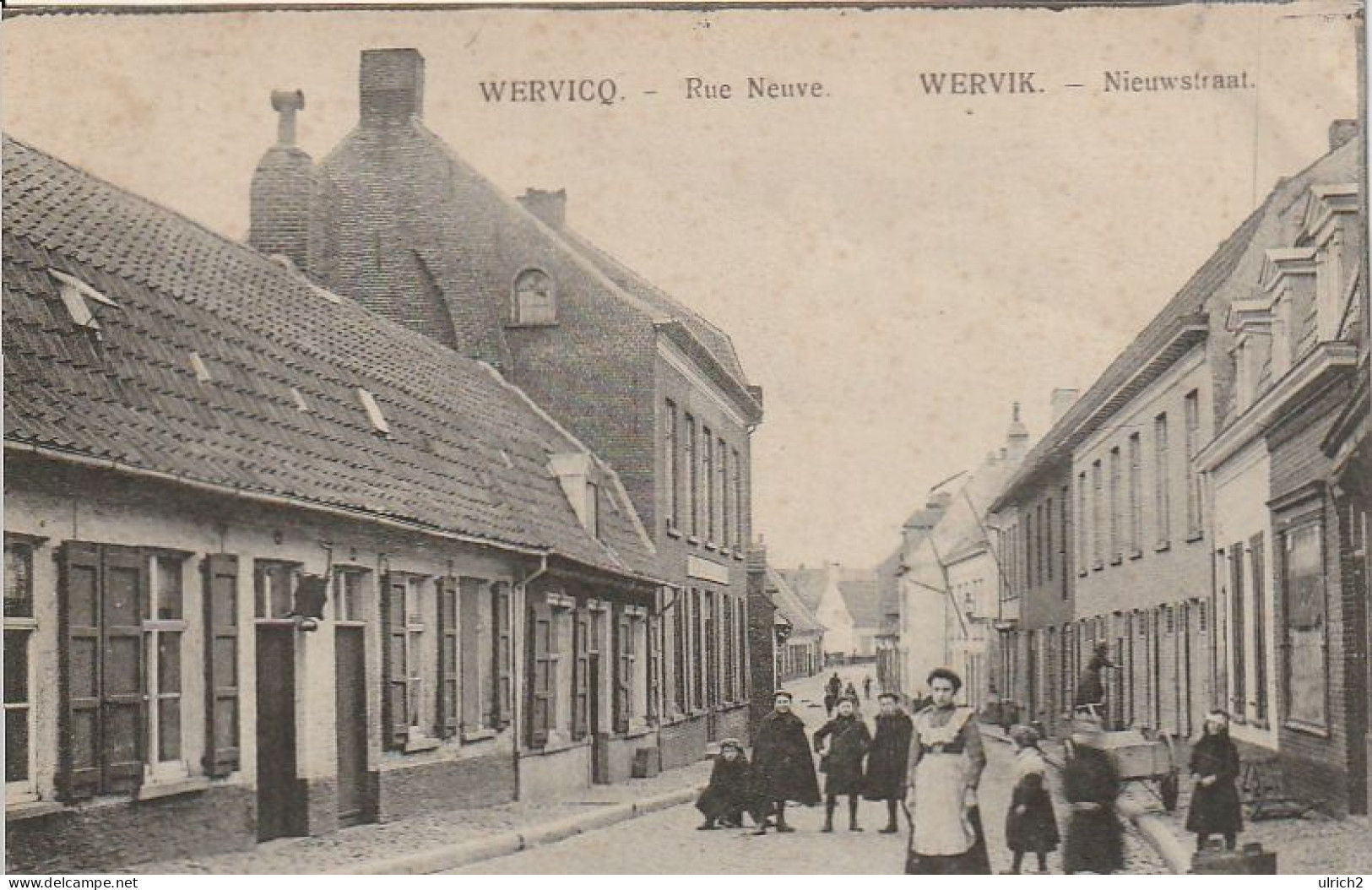 AK Wervicq Wervik - Rue Neuve Nieuwstraat - Feldpost Res. Inf. Rgt. 214 - 1916 (66429) - Wervik