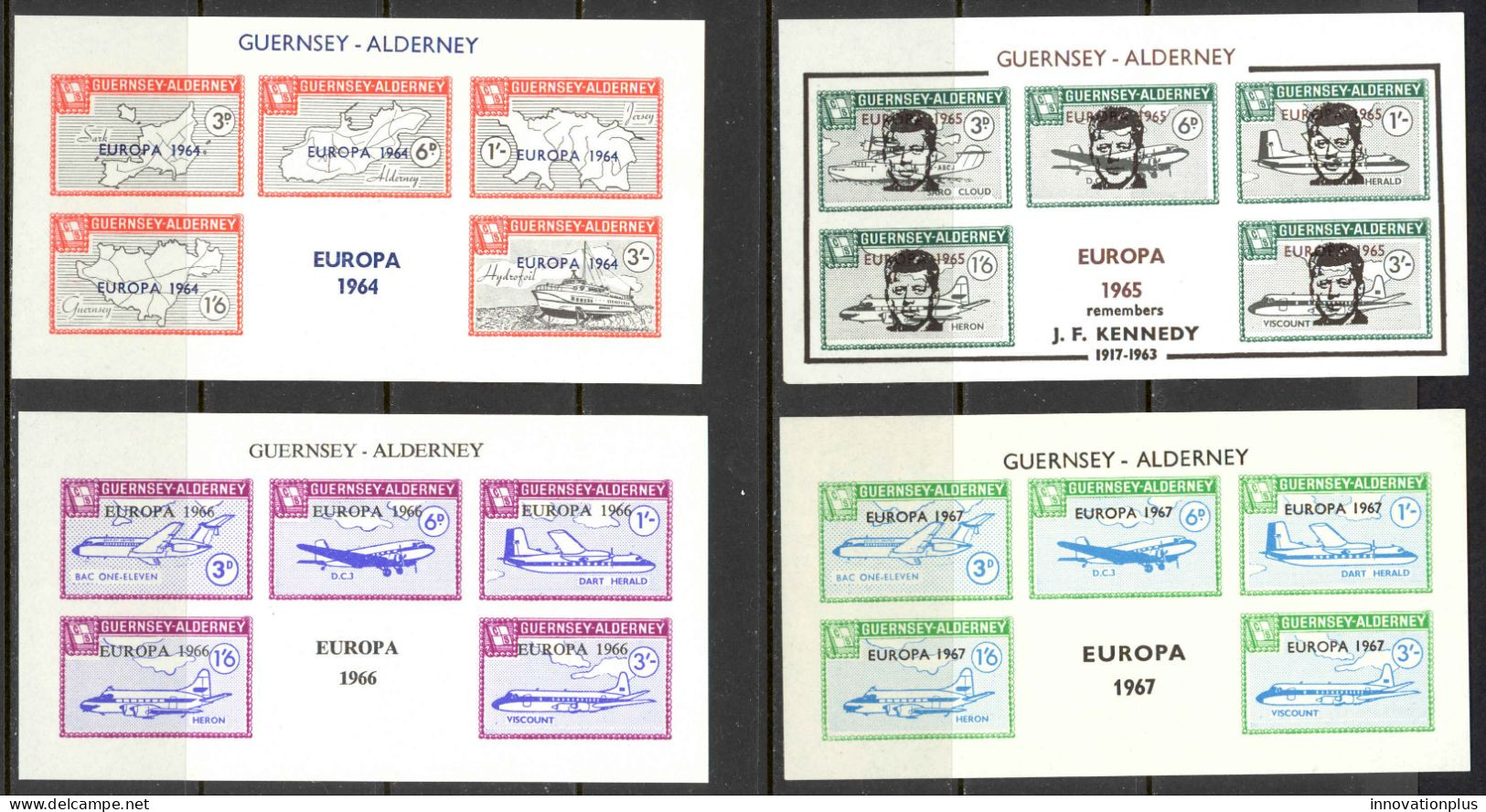 Guernsey Alderney MNH Sheet/5 Set/4 (IMPERF) 1964-1967 Commodore Shipping Europa - Local Issues