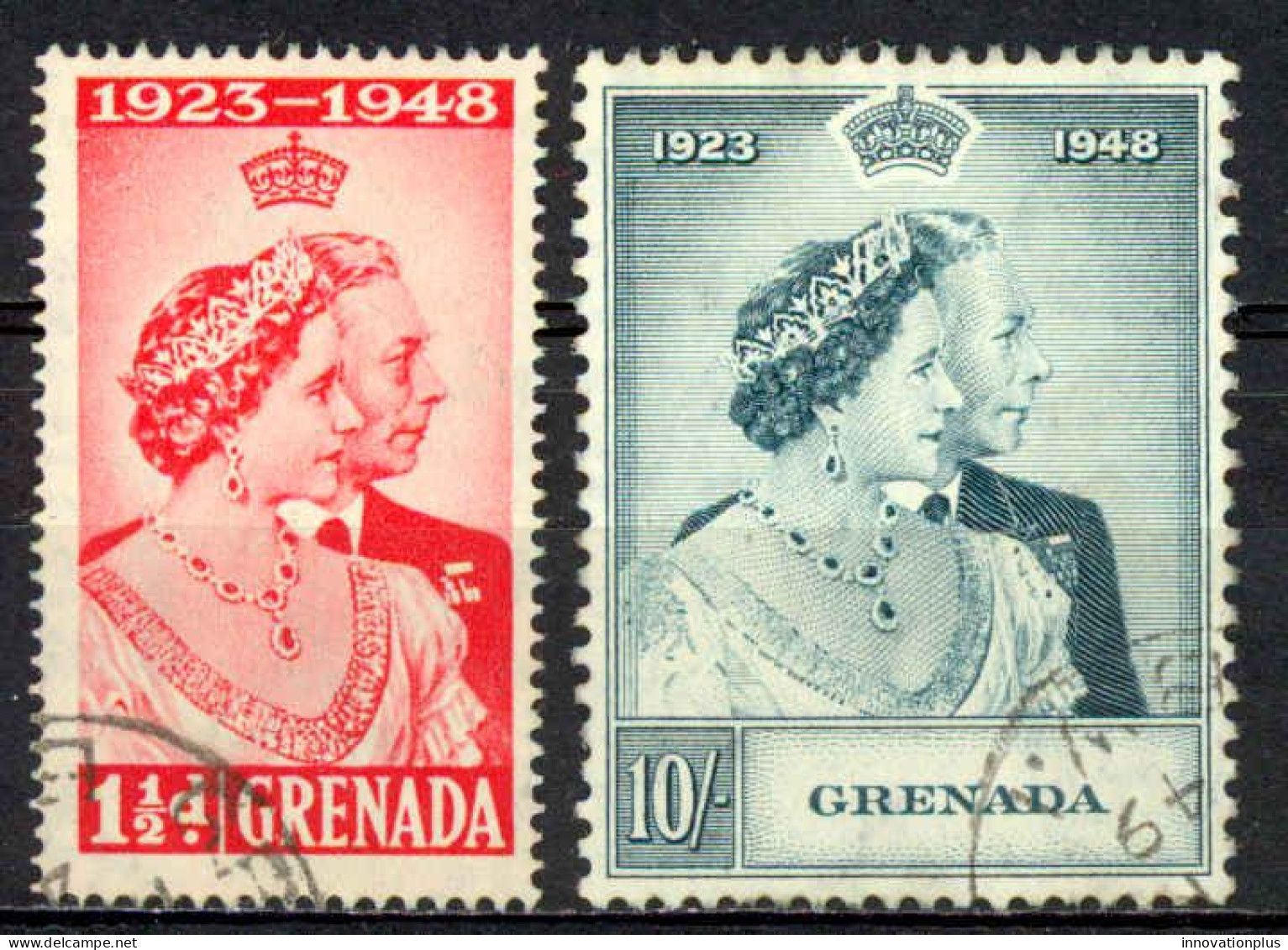 Grenada Sc# 145-146 Used 1948 Silver Wedding Issue - Grenada (...-1974)