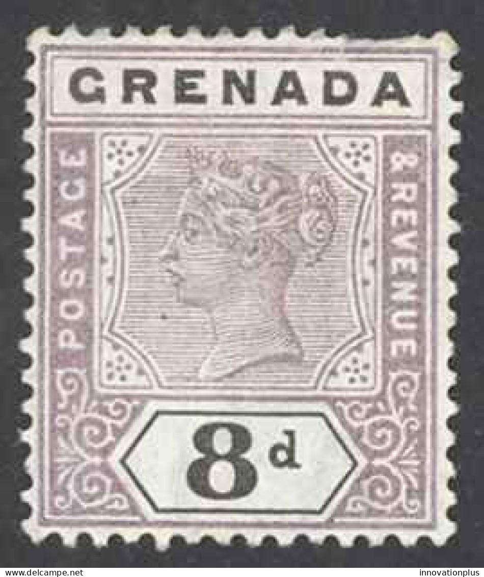 Grenada Sc# 45 MH 1895-1899 8p Lilac & Black Queen Victoria - Grenada (...-1974)