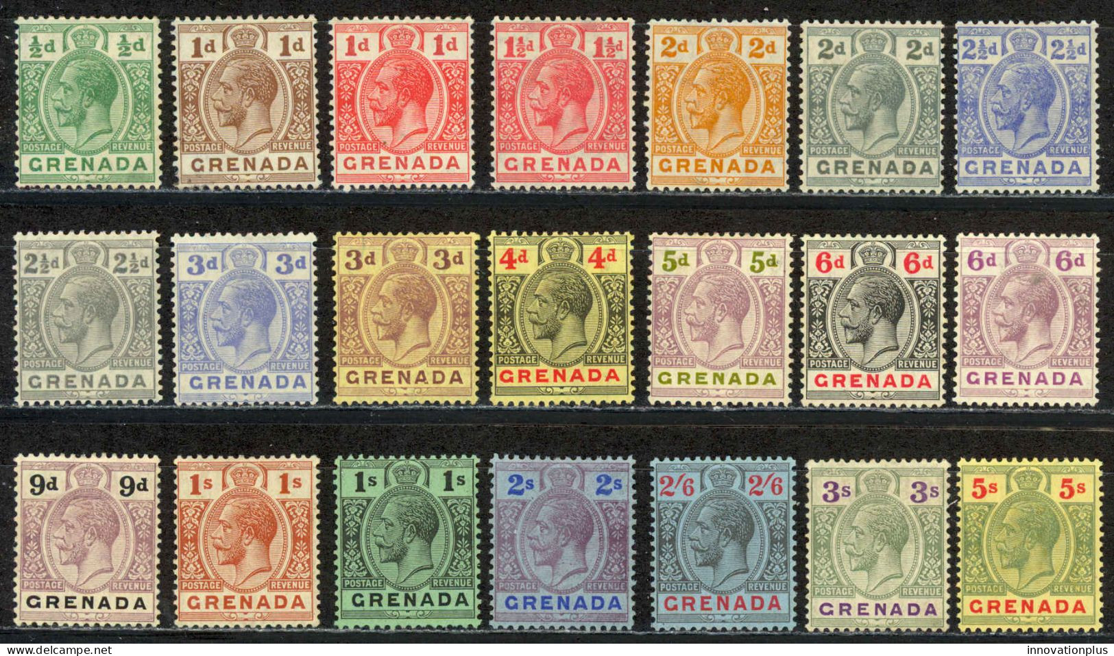 Grenada Sc# 91-111 MH (b) 1921-1929 ½p-5sh King George V - Grenada (...-1974)