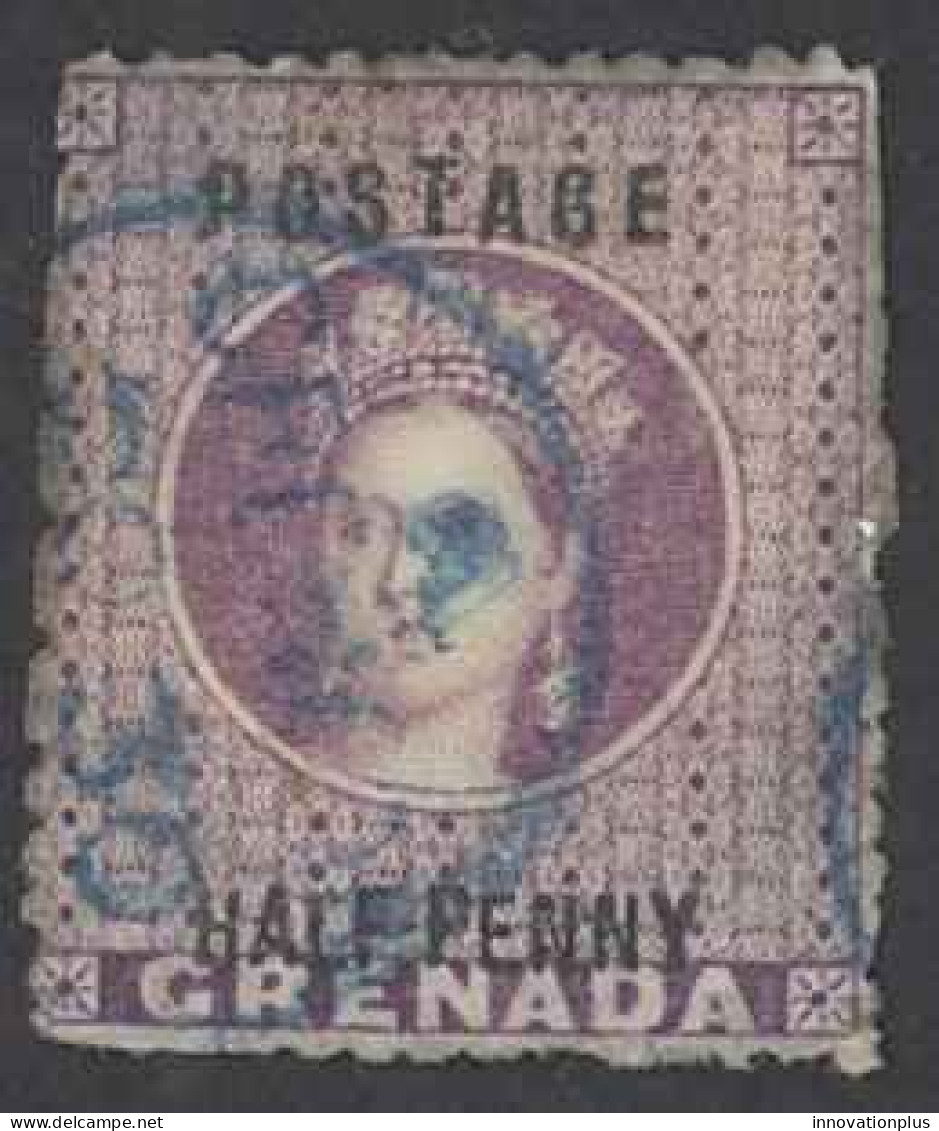 Grenada Sc# 8 Used 1881 1/2p Purple Queen Victoria - Grenada (...-1974)