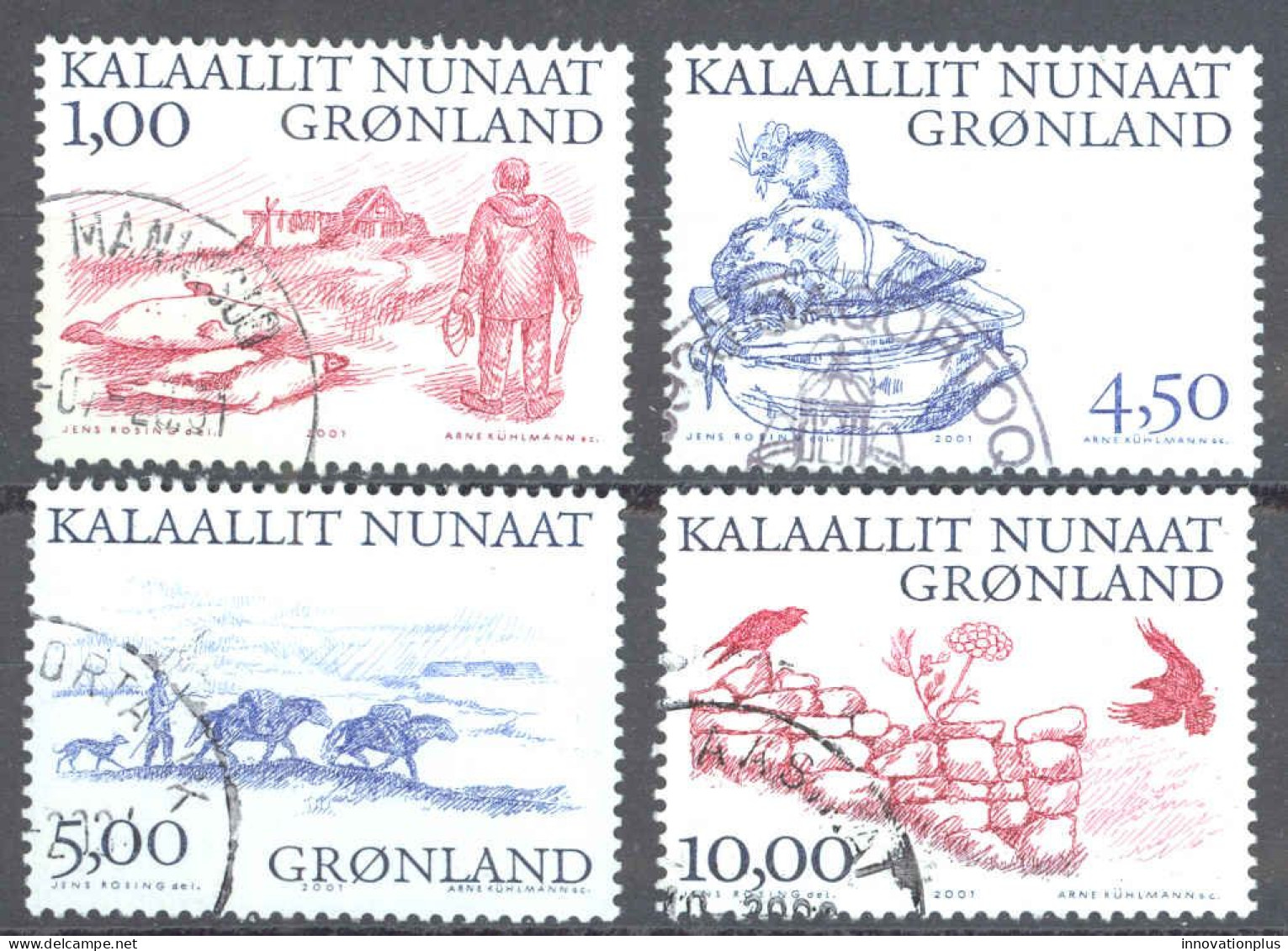 Greenland Sc# 380-383 Used 2000 Arctic Vikings - Usados