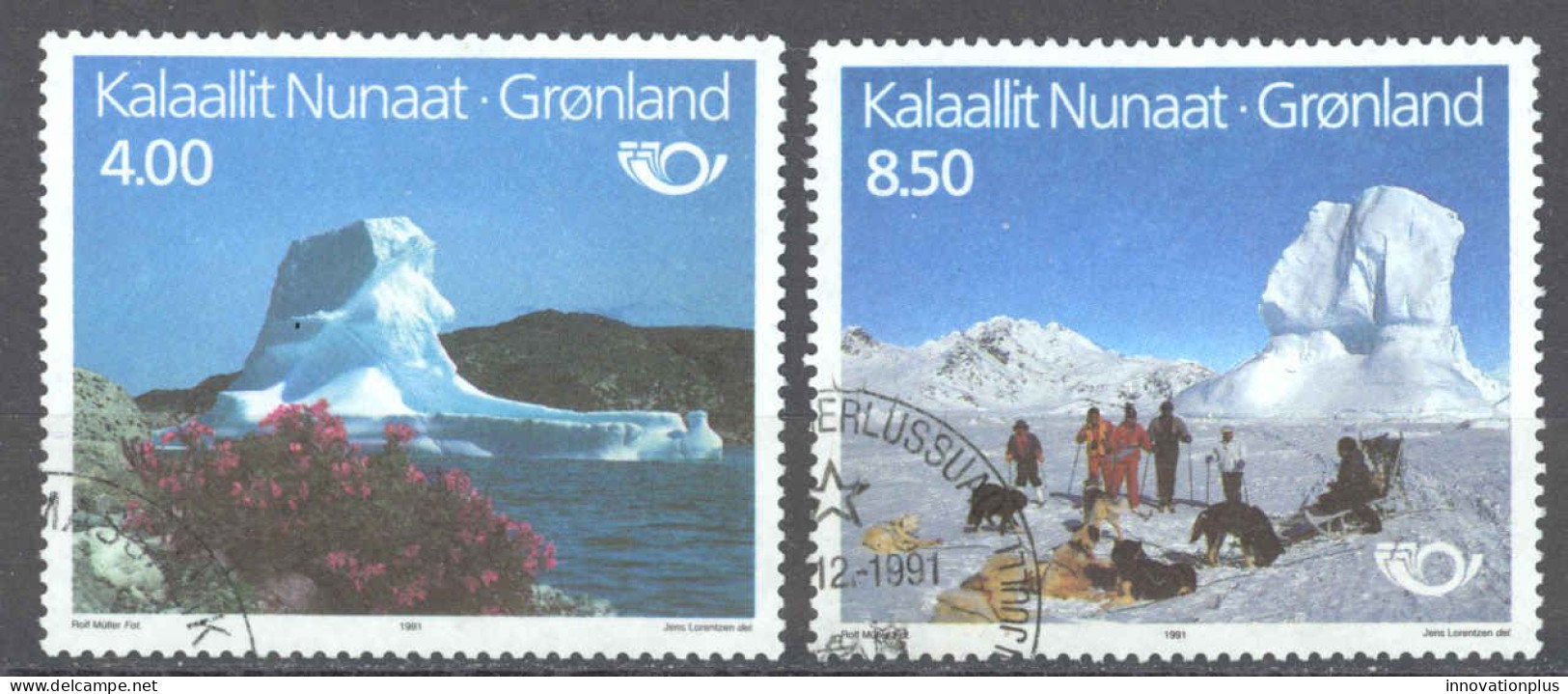 Greenland Sc# 240-241 Used 1991 4k-8.50k Tourism - Gebruikt