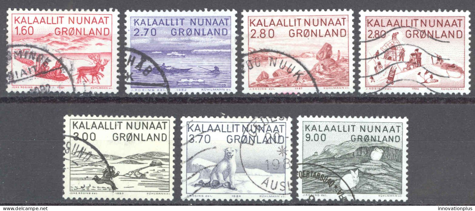 Greenland Sc# 112-118 Used 1980-1987 Art From Greenland - Gebraucht