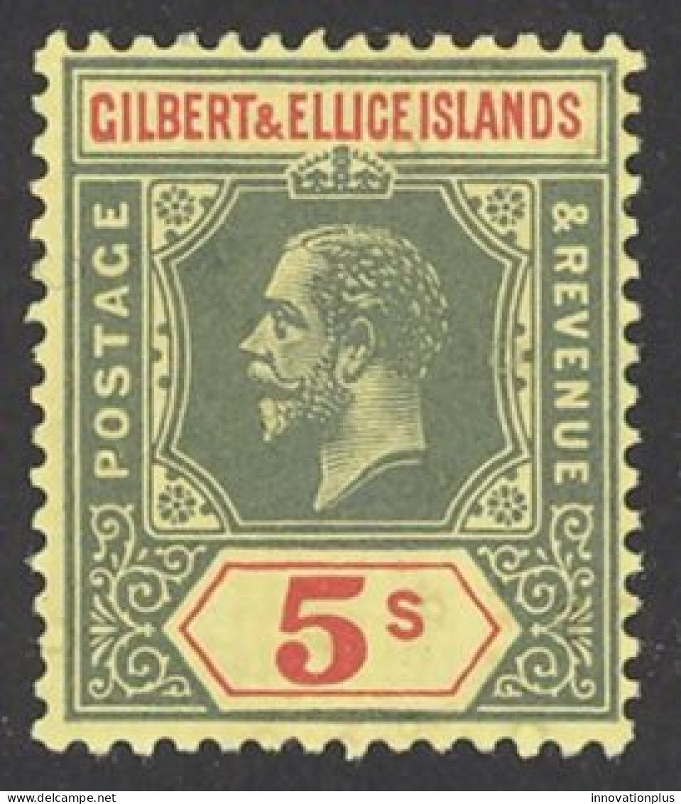 Gilbert & Ellice Islands Sc# 25 MH 1912-1924 5sh King George V - Îles Gilbert Et Ellice (...-1979)