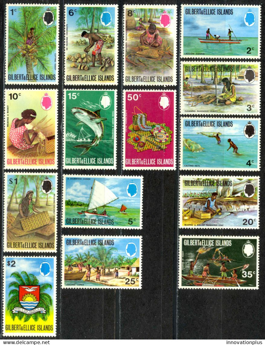 Gilbert & Ellice Islands Sc# 173-187 MNH 1971 Definitives - Îles Gilbert Et Ellice (...-1979)