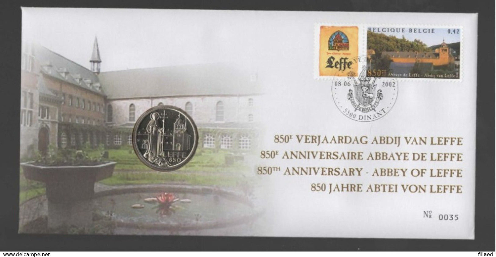 België: Numisletters 3073 850ste Verjaardag Van De Abdij Van Leffe. - Numisletter