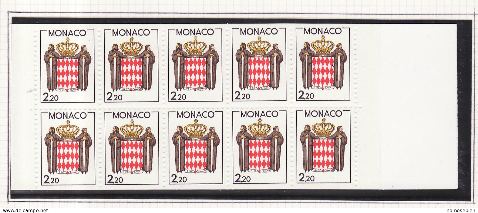 Monaco Carnet 1987 Y&T N°C1 - Michel N°MH1832 *** - 2,20f Armoiries - Libretti