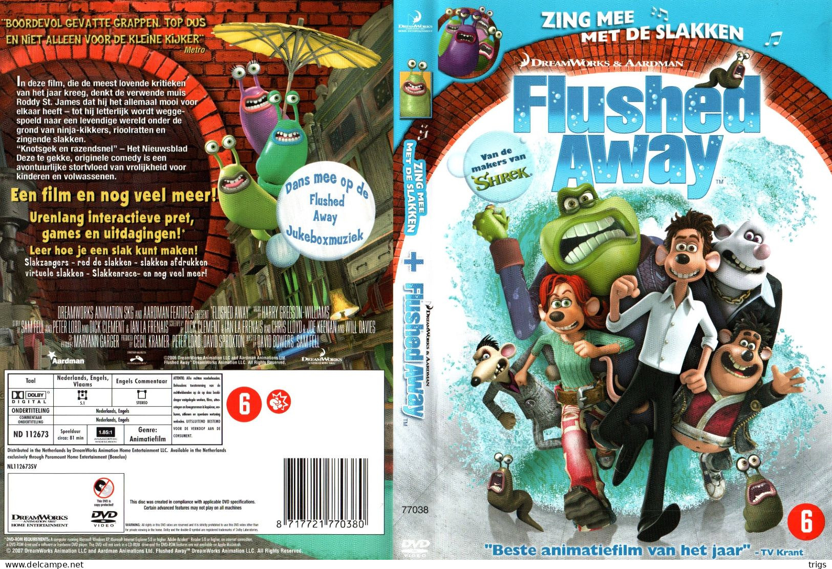 DVD - Flushed Away - Dibujos Animados