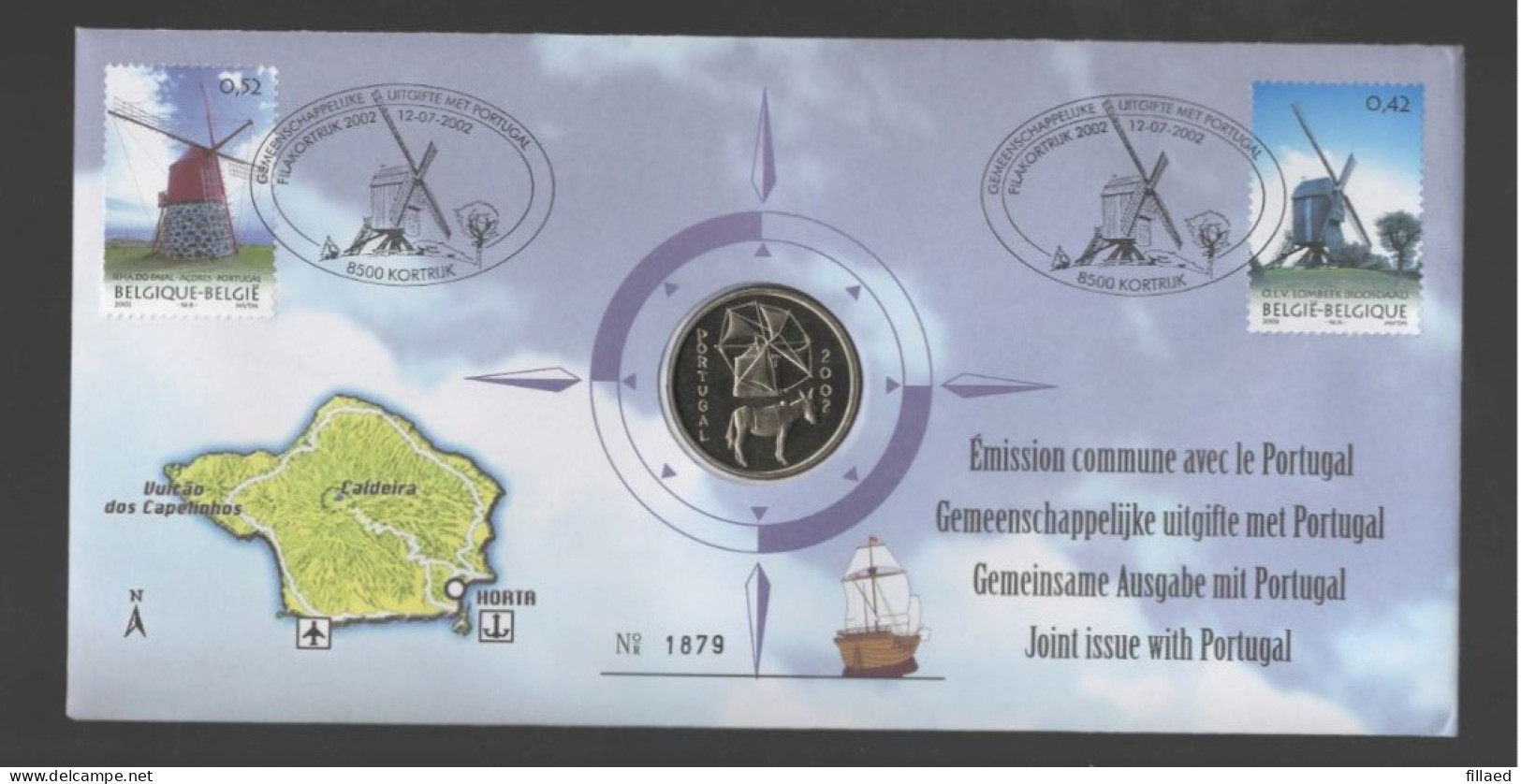 België: Numisletters 3091/92 Gemeenschappelijke Uitgifte Met Portugal - Numisletters