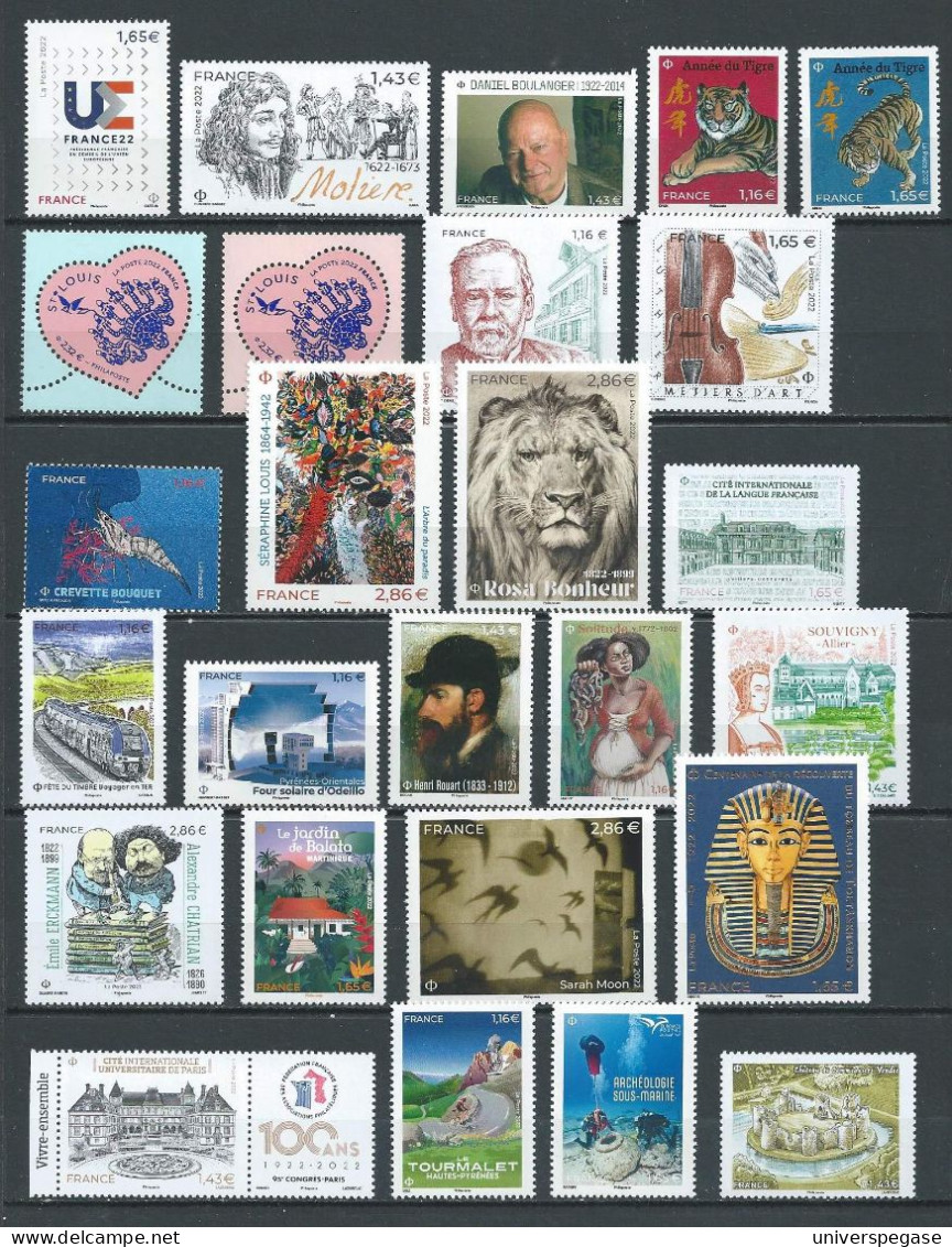 Lot De Timbres De France Neufs** MNH - Année 2022 - 2 Photos - 2020-…