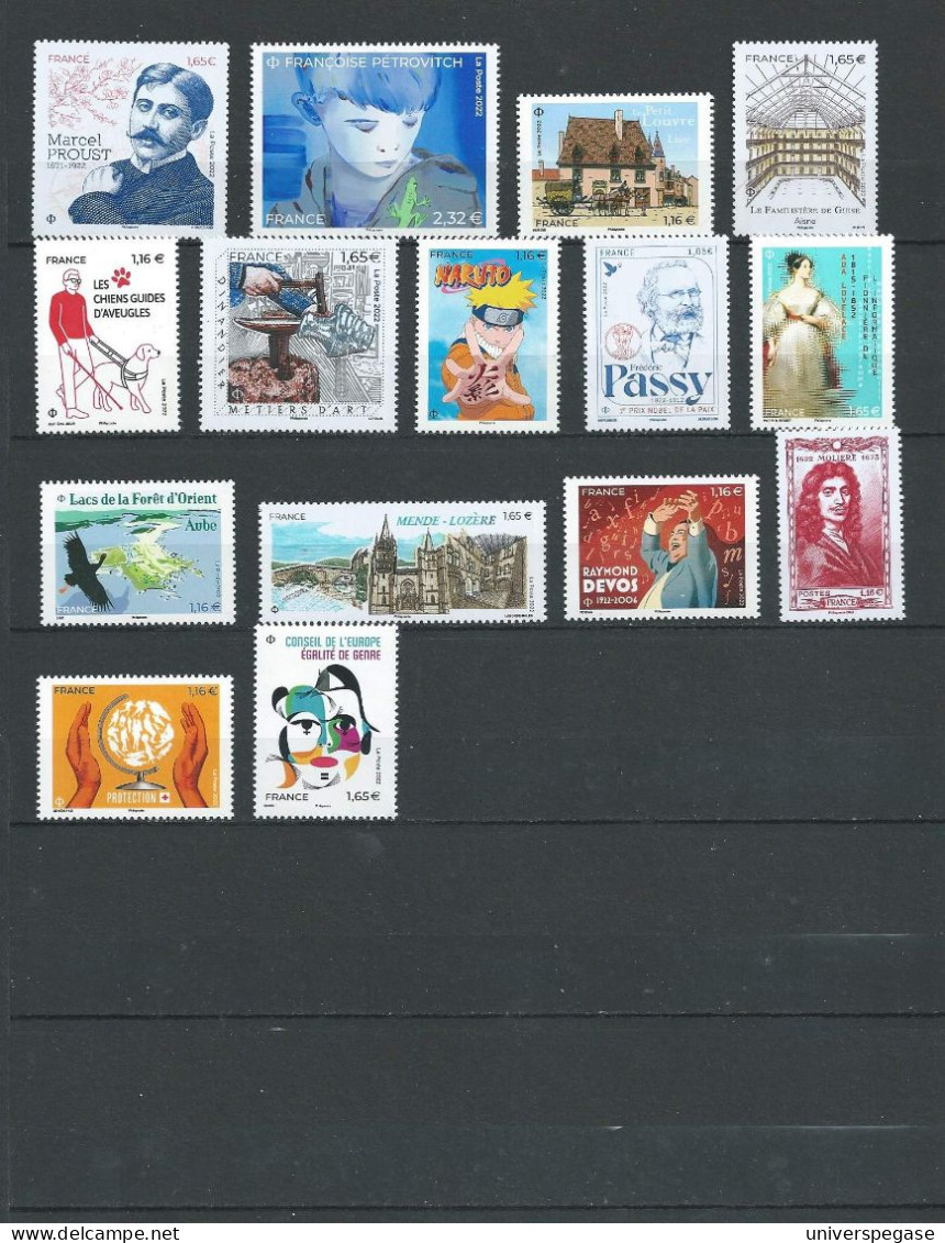 Lot De Timbres De France Neufs** MNH - Année 2022 - 2 Photos - 2020-…