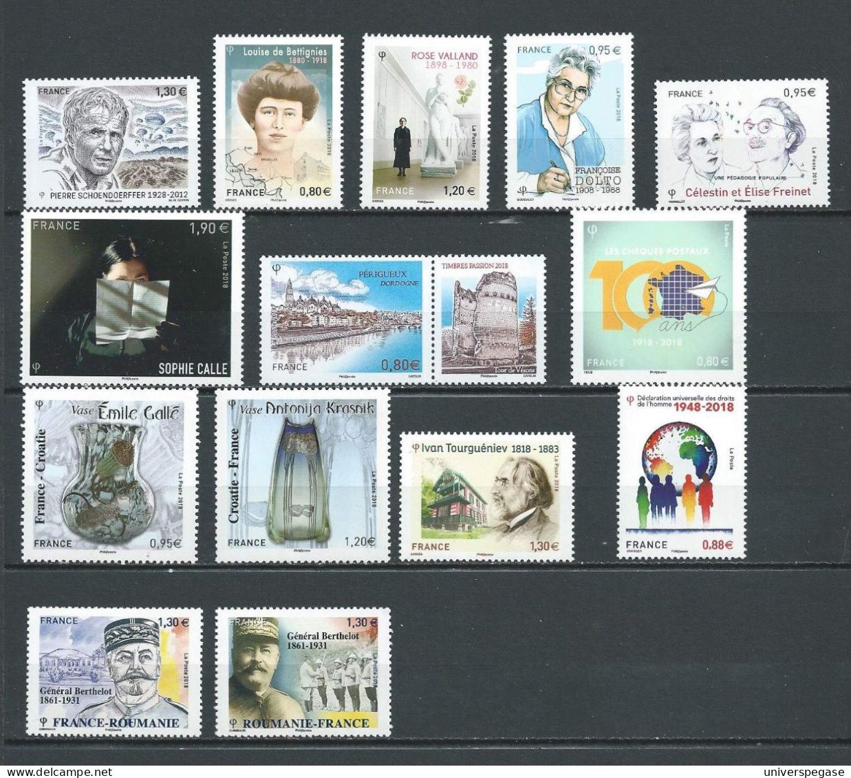 Lot De Timbres De France Neufs** MNH - Année 2018 - 2 Photos - 2010-2019