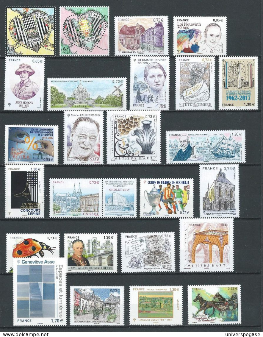 Lot De Timbres De France Neufs** MNH - Année 2017 - 2010-2019