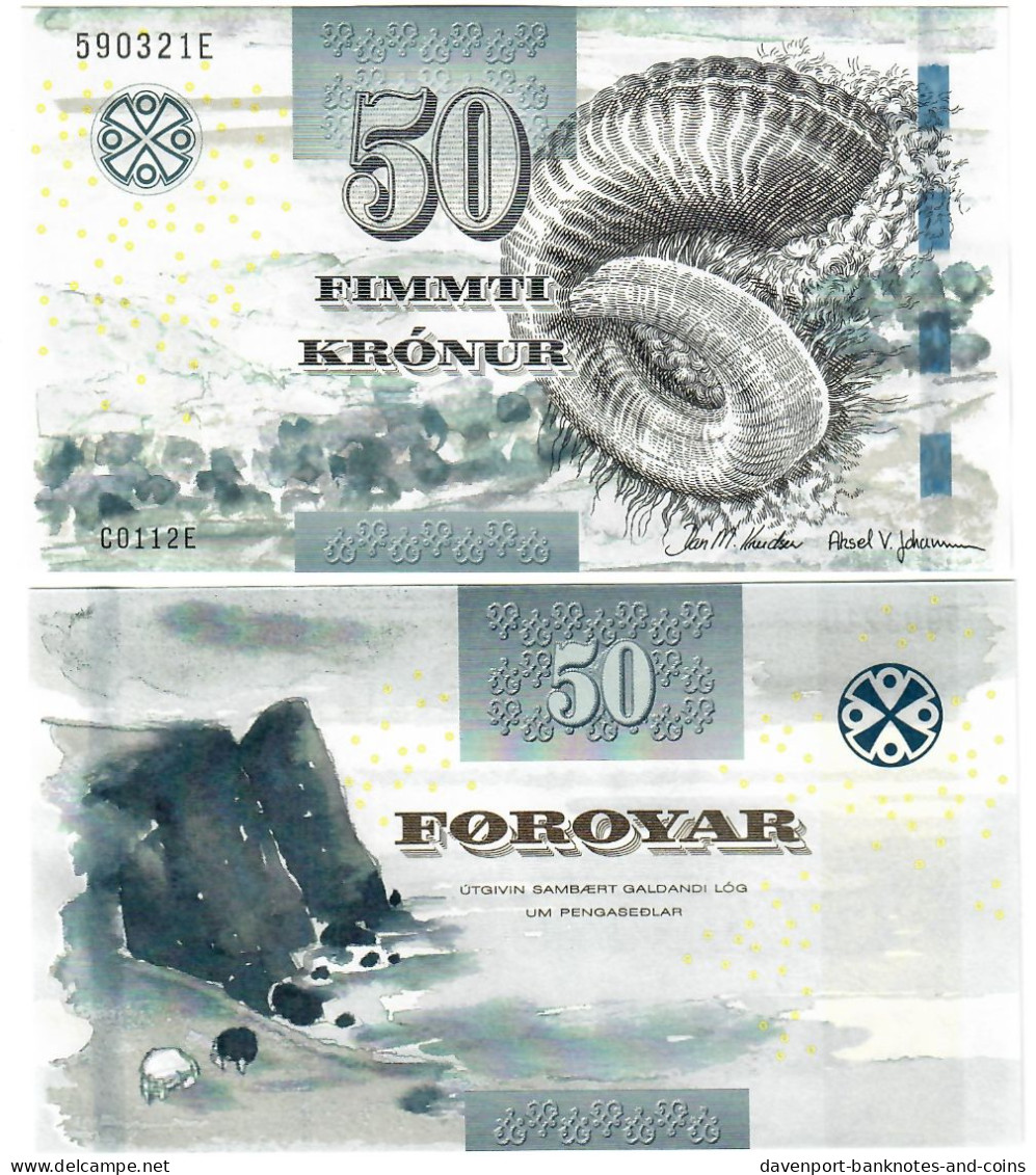 SET Faroe Islands 50, 100 & 200 Kronur 2011 UNC - Färöer Inseln