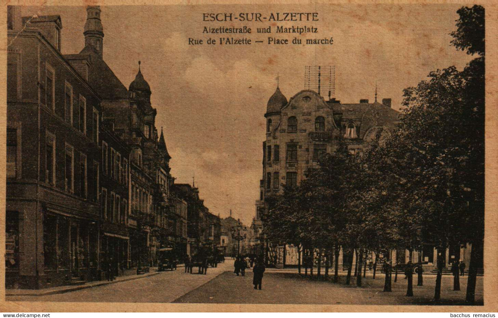 ESCH-SUR-ALZETTE  -  Alzettestrasse Und Marktplatz  - Rue De L'Alzette - Place Du Marché - Esch-Alzette