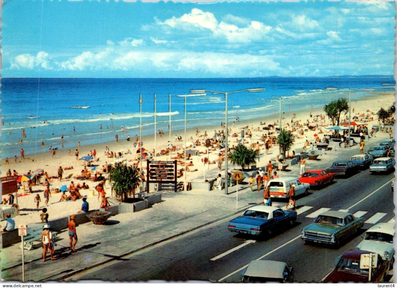 10-12-2023 (1 W 46) Australia - QLD - Surfer Paradise Beach  (posted 1975) - Gold Coast