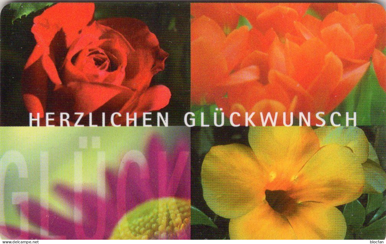 Glück 2001 TK KD 02/2001 ** 20€ Blumen Des Team TELECOM Geburtstags-Glückwunsch Flowers TC Special Tele-card Of Germany - KD-Series: Kunde-Danke-Karten