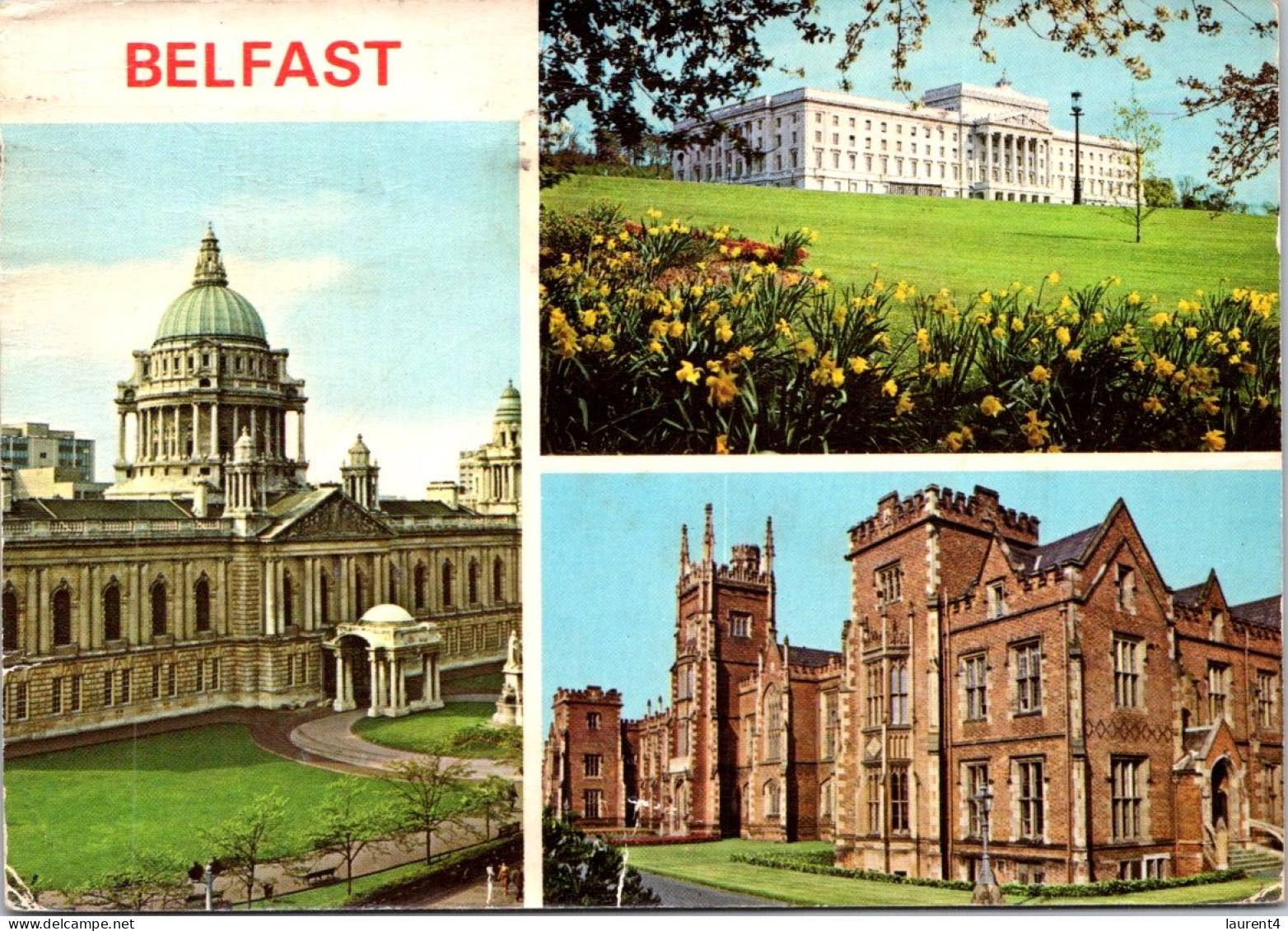 10-12-2023 (1 W 47) Northern Ireland - Belfast (3 Views) Posted To Australia 1977 - Stamp Removed) - Belfast