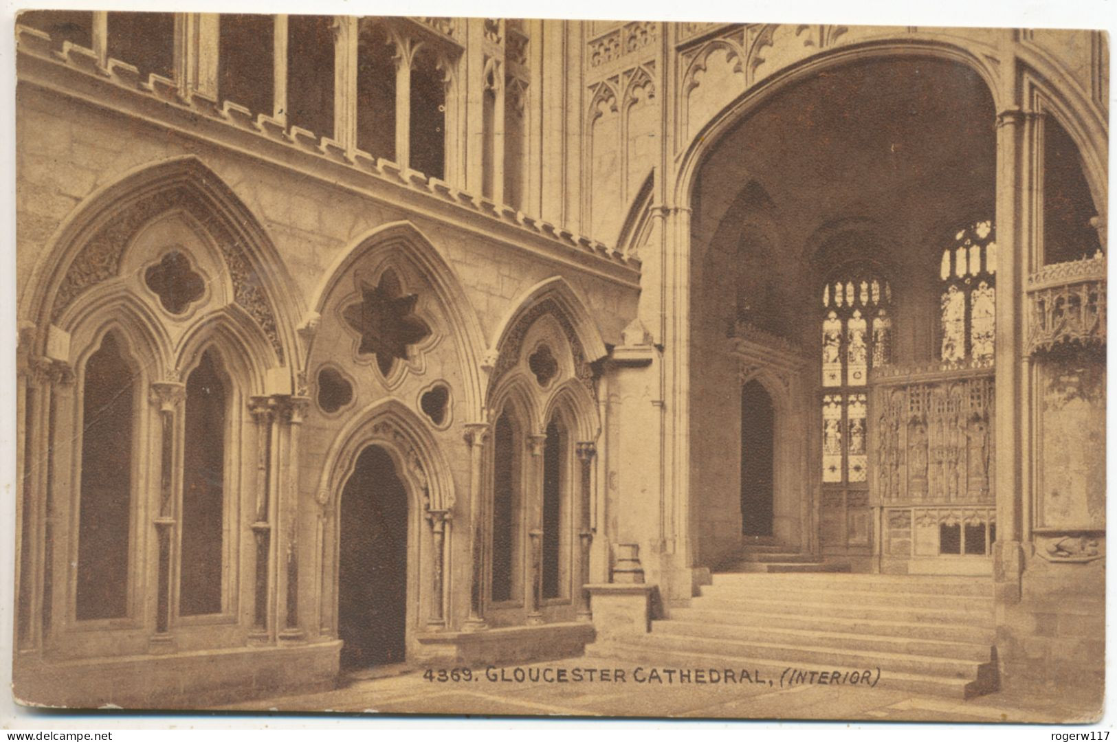 Gloucester Cathedral (Interior), 1914 Postcard - Gloucester