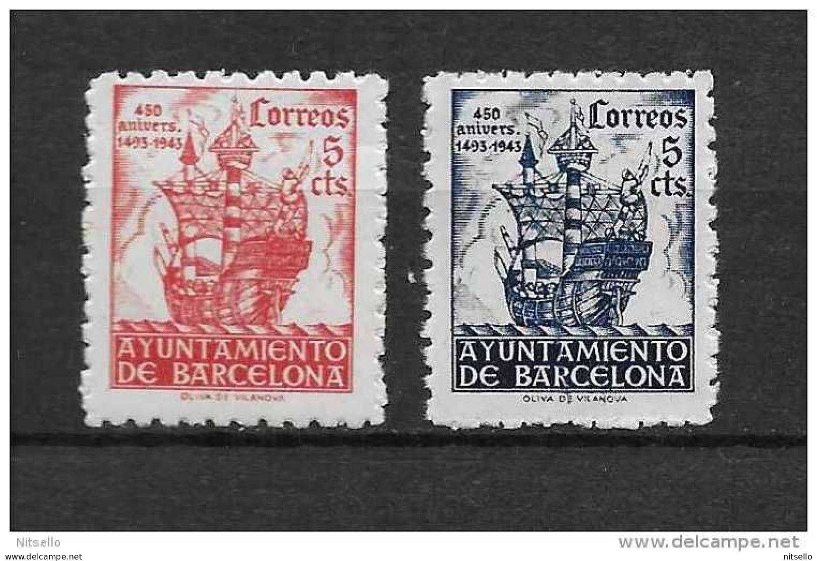 LOTE 1195 B  ///  BARCELONA   EDIFIL Nº:  49/50  **MNH - Barcellona