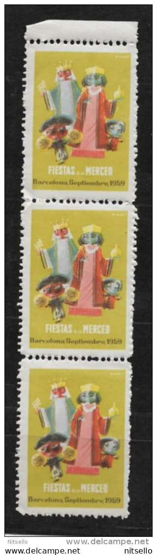 LOTE 1195 B    ///   VIÑETA  FIESTAS DE LA MERCED  1959 **  MNH - Barcellona