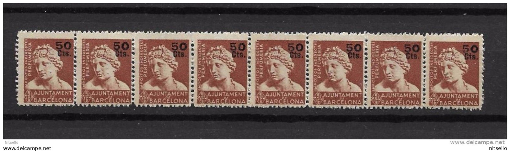 LOTE 1195 C   ///   BARCELONA 1930   TIRA DE 8 SELLOS   **MNH     AYUNTAMIENTO DE BARCELONA - Barcelone