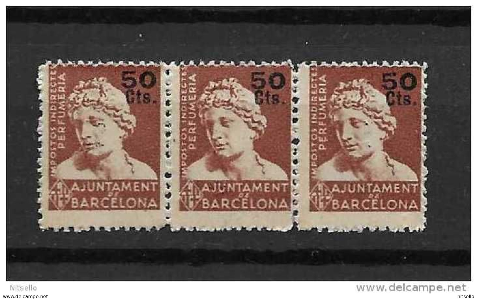 LOTE 1195 C   ///   BARCELONA 1930   TIRA DE 8 SELLOS   **MNH     AYUNTAMIENTO DE BARCELONA - Barcelona