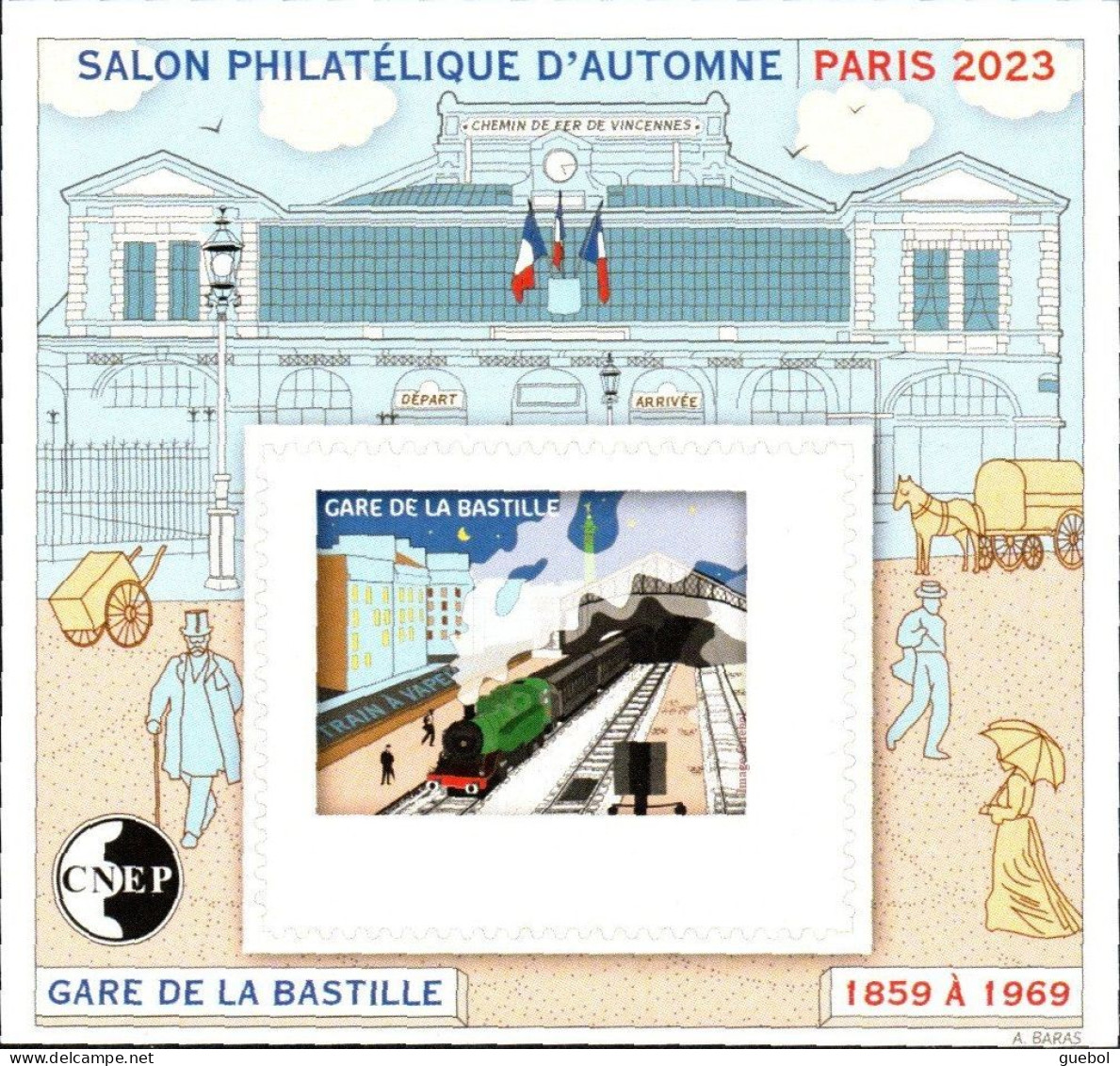 CNEP Le N°  93 A De 2023 - Bloc Non Dentelé - Salon De D'automne. Gare De La Bastille - CNEP