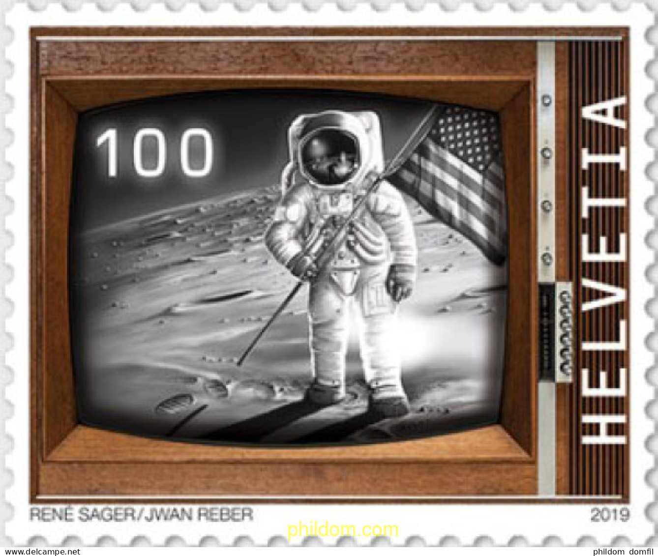 605609 MNH SUIZA 2019 50 AÑOS DE LA LLEGADA DEL HOBRE A LA LUNA - Ungebraucht