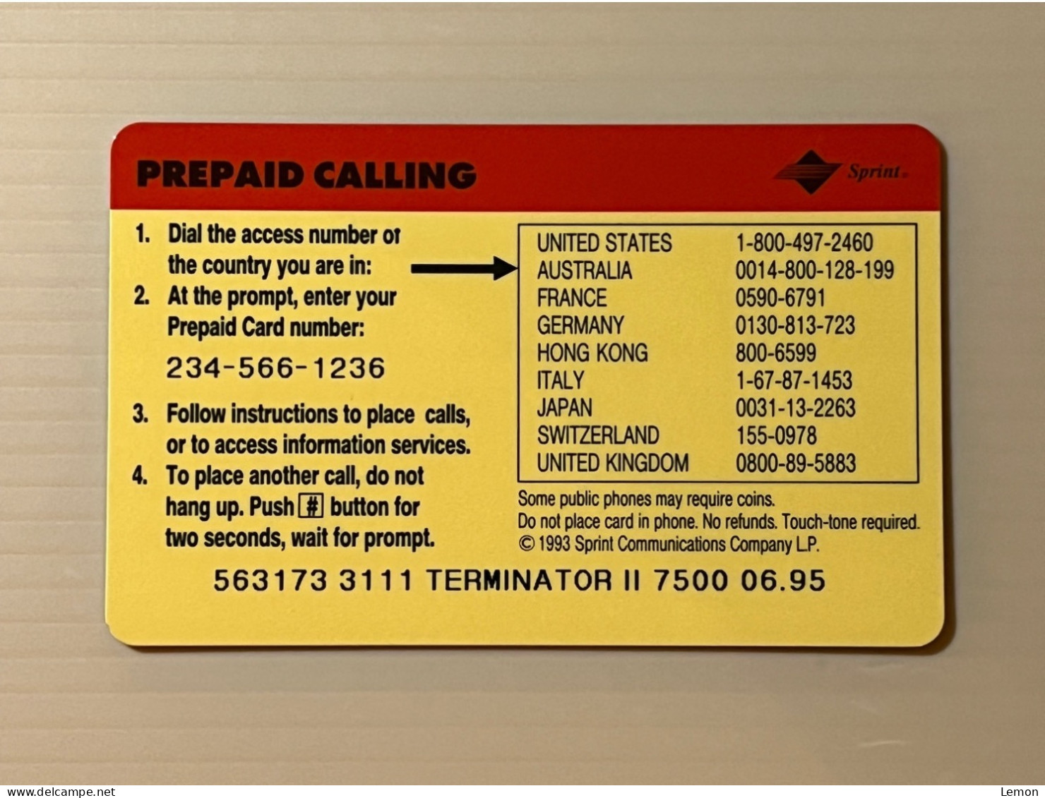 Mint USA UNITED STATES America Prepaid Telecard Phonecard, Terminator II, Set Of 1 Mint Card - Sammlungen