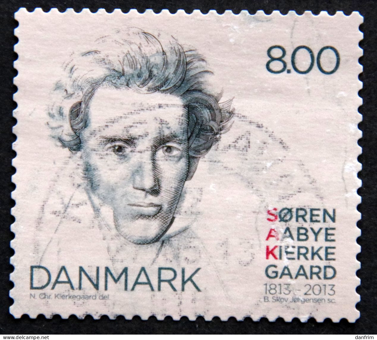 Denmark 2013 Kierkegaard  Minr.1740  ( O)( Lot B 2243 ) Writer - Usati