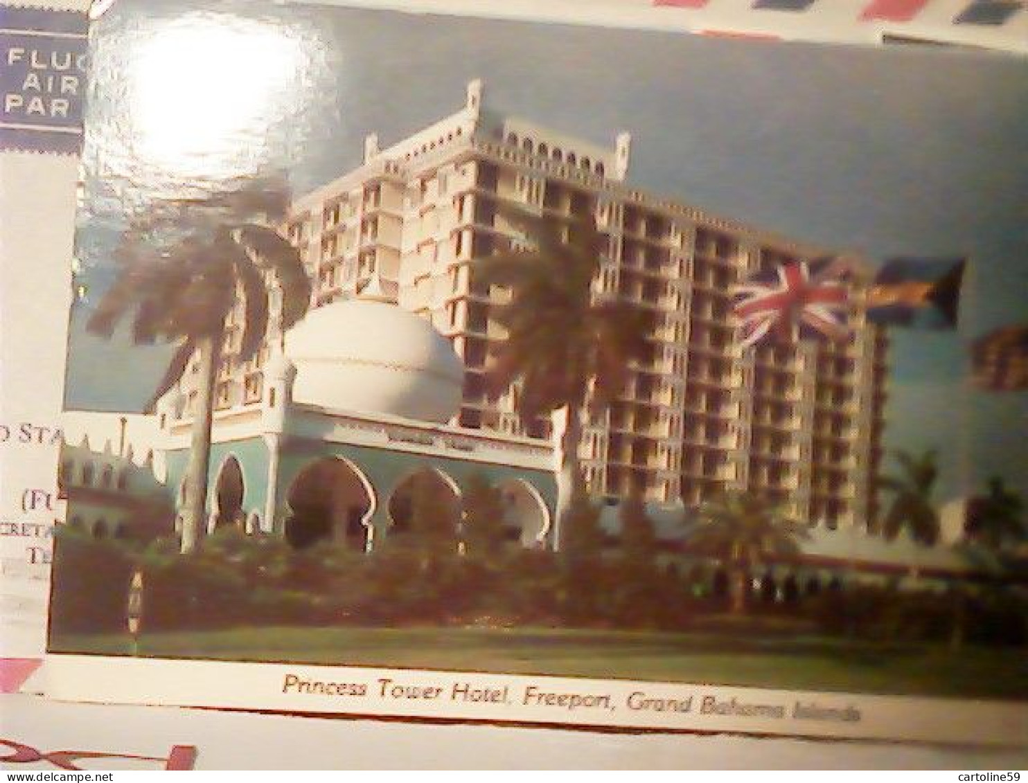 PRICESS TOWER HOTEL BAHAMA BAHAMAS ISLAND  FREEPORT VB1985 STAMP TIMBRE SELLO  25C JQ4217 - Bahama's