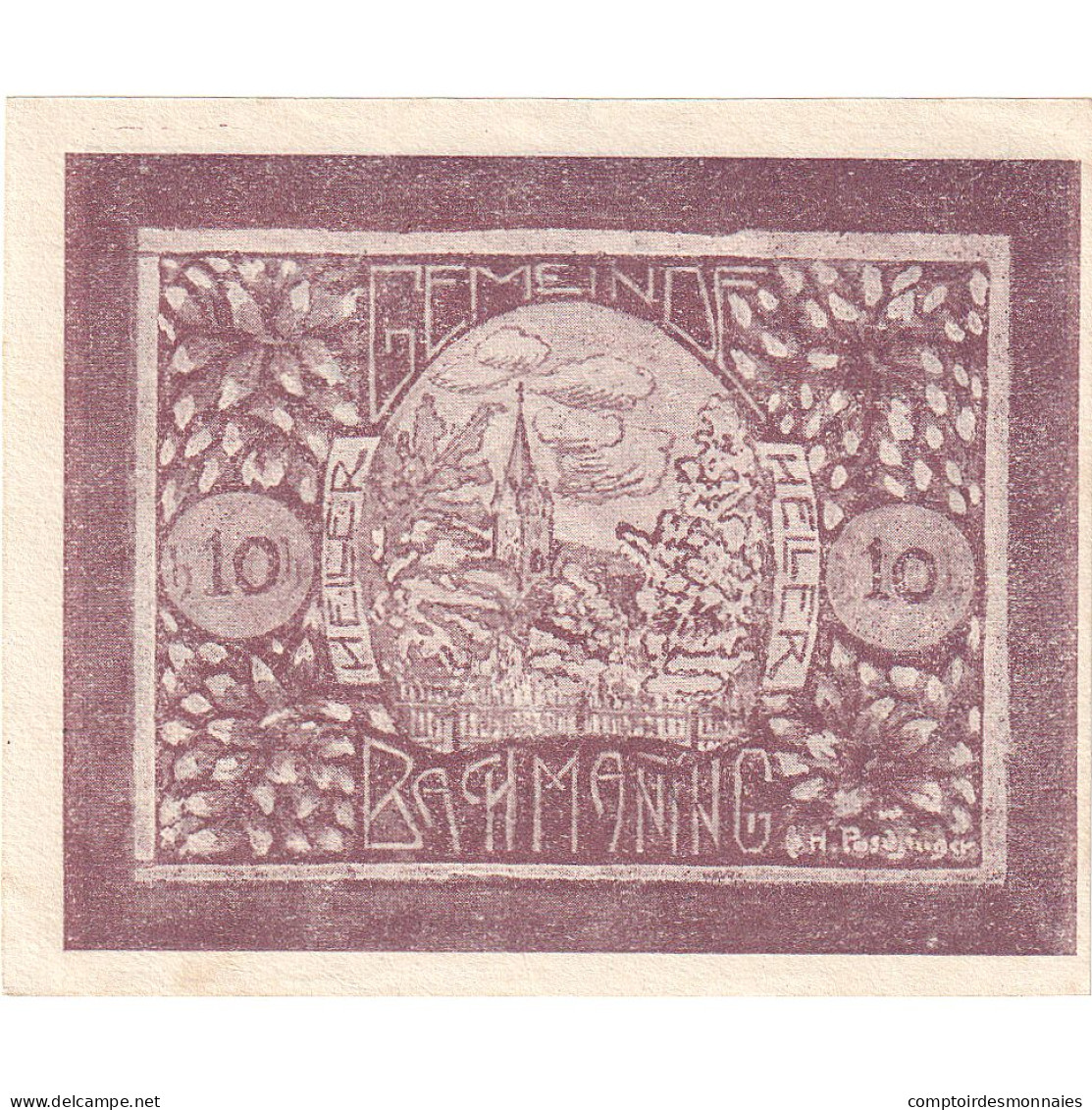 Autriche, Bachmanning, 10 Heller, Paysage, 1921, 1921-06-15, SPL, Mehl:FS 72Ia - Oesterreich