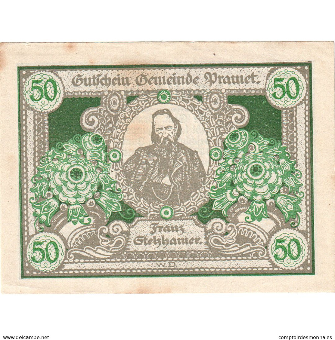 Autriche, Pramet, 50 Heller, Personnage, 1920, 1920-11-30, SUP, Mehl:FS 781a - Oesterreich