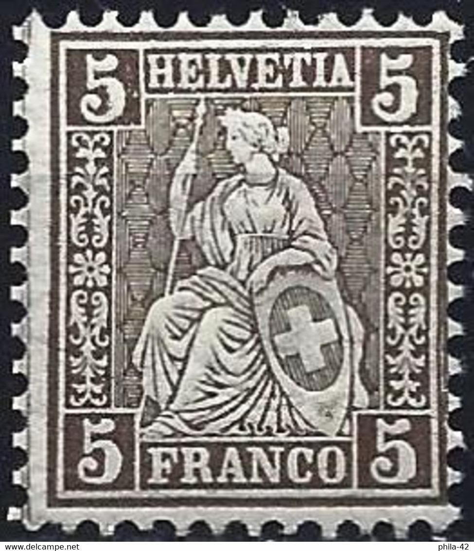 Switzerland 1881 - Mi 37a - YT 50 ( Sitting Helvetia ) MNH** - Neufs