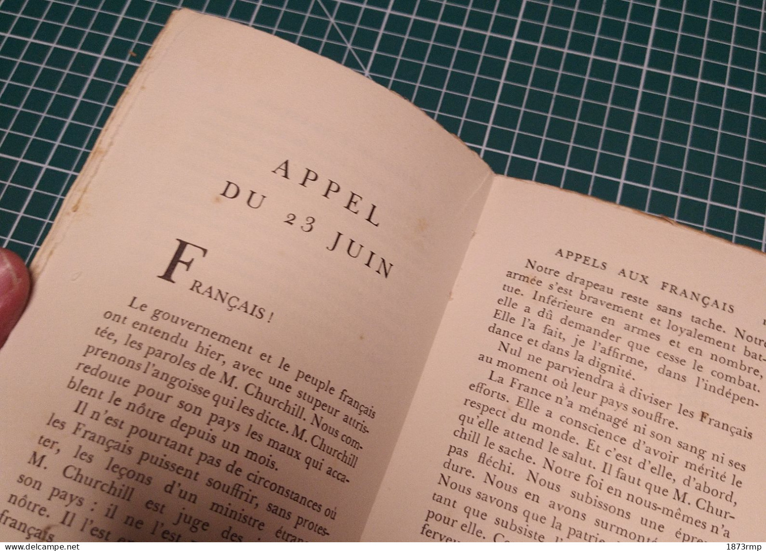 L'appel aux français, maréchal PETAIN, édition de 1941, PLON